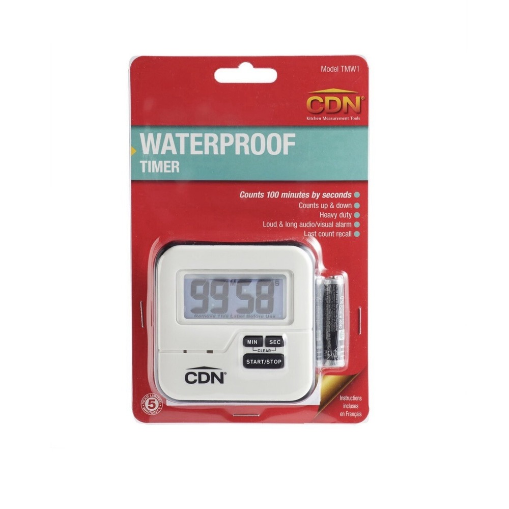 CDN TMW1 2-Way Mount Big Digit Waterproof and Shatterproof Timer